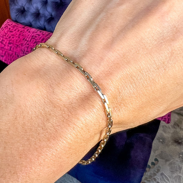 Vintage Gold Link Bracelet, from Doyle & Doyle antique and vintage jewelry boutique