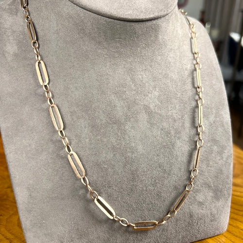 Vintage Gold Oval Link Chain Necklace