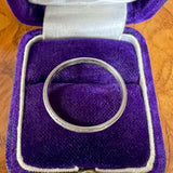 Vintage Patterned White Gold Wedding Band sold by Doyle and Doyle an antique and vintage jewelry boutique