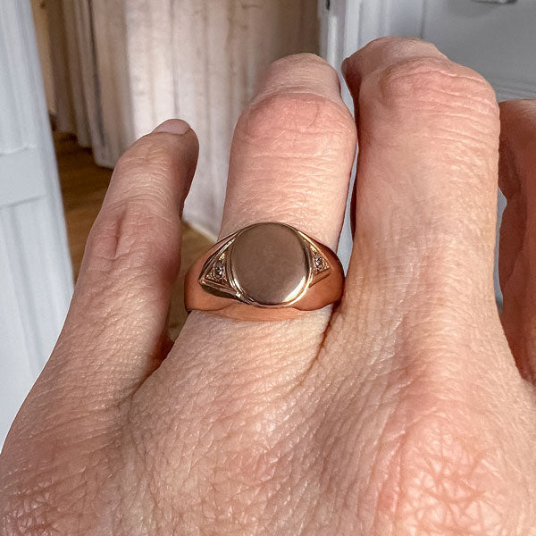 Vintage Signet Ring sold by Doyle and Doyle an antique and vintage jewelry boutique