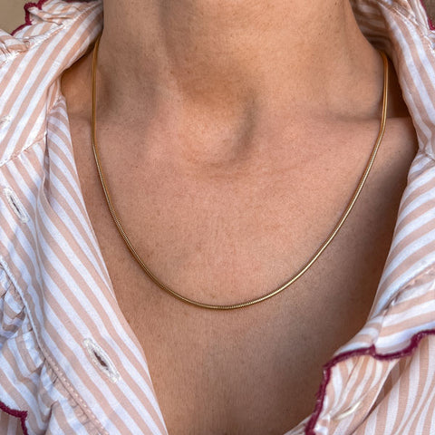 Vintage Snake Chain Necklace sold by Doyle and Doyle an antique and vintage jewelry boutique