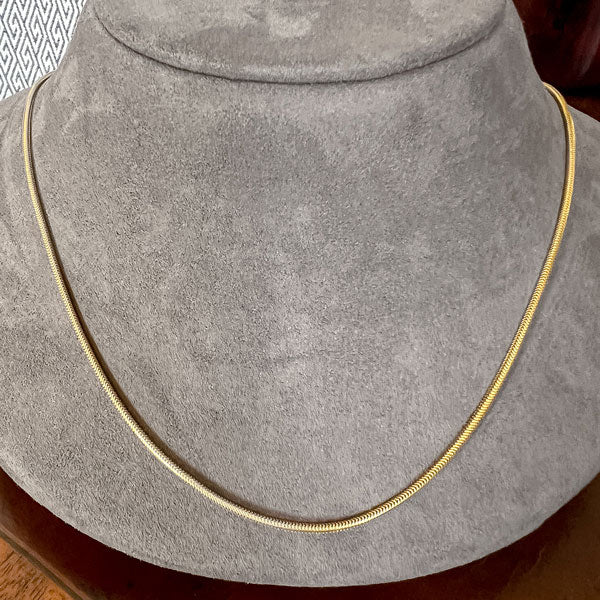 Vintage Snake Chain Necklace sold by Doyle and Doyle an antique and vintage jewelry boutique