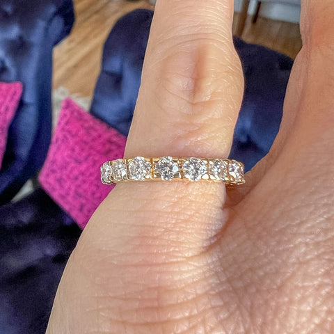 Vintage Diamond Eternity Band sold by Doyle and Doyle an antique and vintage jewelry boutique