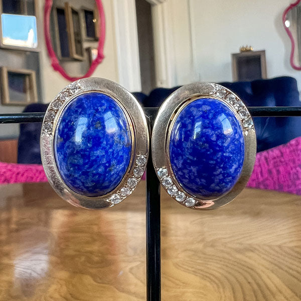 Vintage Interchangeable Stone Earrings sold by Doyle and Doyle an antique and vintage jewelry boutique