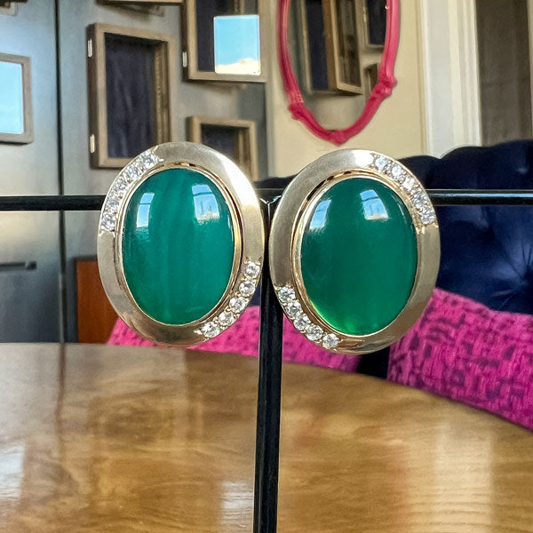 Vintage Interchangeable Stone Earrings sold by Doyle and Doyle an antique and vintage jewelry boutique