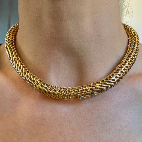 Vintage Round Gold Chain Necklace, sold by Doyle & Doyle antique and vintage jewelry boutique