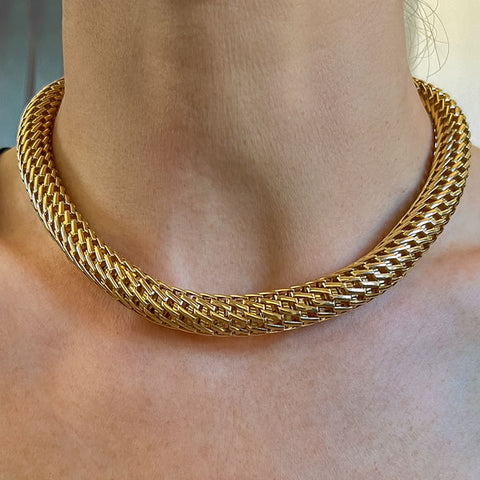 Vintage Round Gold Chain Necklace, sold by Doyle & Doyle antique and vintage jewelry boutique