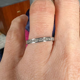 Vintage Diamond Wedding Band Ring sold by Doyle and Doyle an antique and vintage jewelry boutique