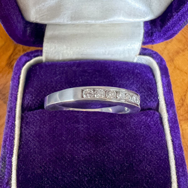 Vintage Diamond Wedding Band Ring sold by Doyle and Doyle an antique and vintage jewelry boutique