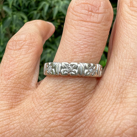 Vintage Diamond Eternity Band Ring sold by Doyle and Doyle an antique and vintage jewelry boutique