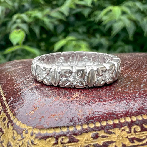 Vintage Diamond Eternity Band Ring sold by Doyle and Doyle an antique and vintage jewelry boutique