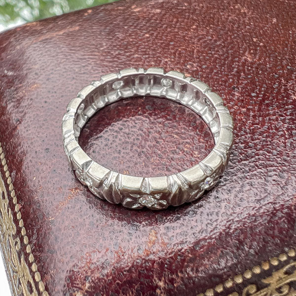 Vintage Diamond Eternity Band Ring sold by Doyle and Doyle an antique and vintage jewelry boutique