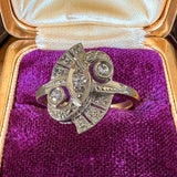Vintage Diamond Cluster Ring sold by Doyle and Doyle an antique and vintage jewelry boutique