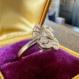 Vintage Diamond Cluster Ring sold by Doyle and Doyle an antique and vintage jewelry boutique