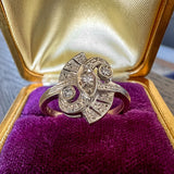 Vintage Diamond Cluster Ring sold by Doyle and Doyle an antique and vintage jewelry boutique