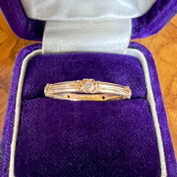 Vintage Diamond Wedding Band Ring sold by Doyle and Doyle an antique and vintage jewelry boutique