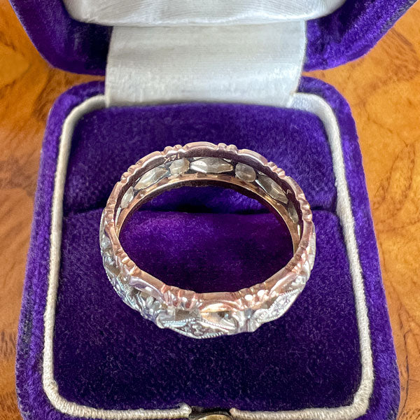 Vintage Patterned Band Ring sold by Doyle and Doyle an antique and vintage jewelry boutique