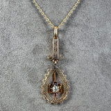 Antique Diamond Lavalier Necklace sold by Doyle and Doyle an antique and vintage jewelry boutique