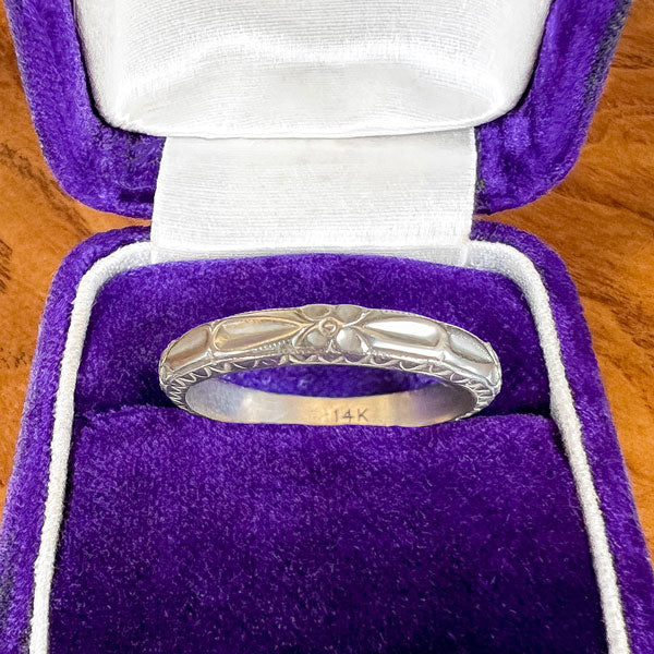 Vintage Patterned Band sold by Doyle and Doyle an antique and vintage jewelry boutique