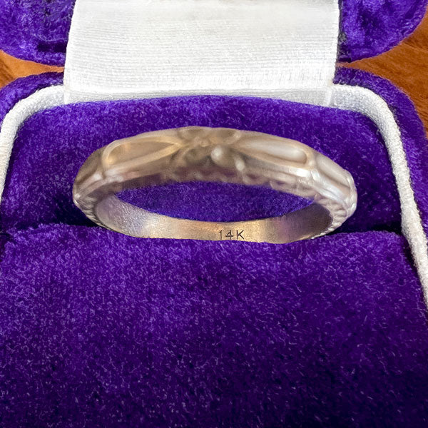 Vintage Patterned Band sold by Doyle and Doyle an antique and vintage jewelry boutique