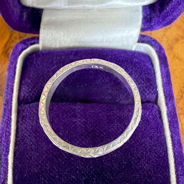 Vintage Patterned Band sold by Doyle and Doyle an antique and vintage jewelry boutique