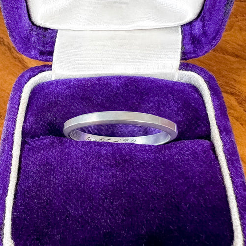 Vintage Platinum Band sold by Doyle and Doyle an antique and vintage jewelry boutique