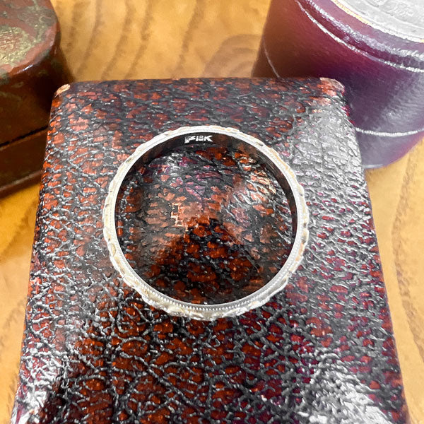 Vintage Floral Patterned Band Ring sold by Doyle and Doyle an antique and vintage jewelry boutique