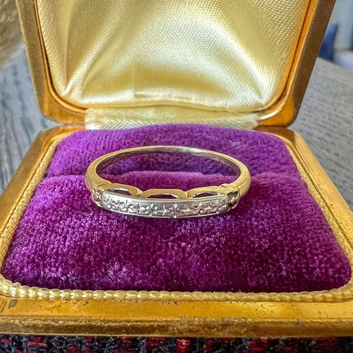 Vintage Wedding Band sold by Doyle and Doyle an antique and vintage jewelry boutique