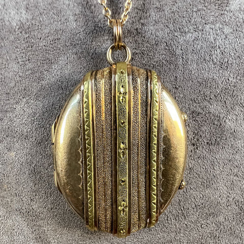 Victorian Oval Locket sold by Doyle and Doyle an antique and vintage jewelry boutique