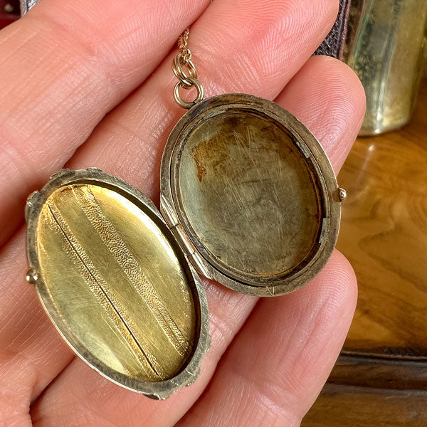 Victorian Oval Locket sold by Doyle and Doyle an antique and vintage jewelry boutique