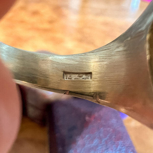 Egyptian Revival Onyx Ring sold by Doyle and Doyle an antique and vintage jewelry boutique