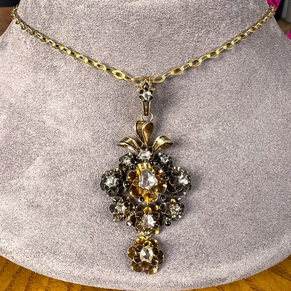 Antique Rose Cut Diamond Necklace, from Doyle & Doyle antique and vintage jewelry boutique