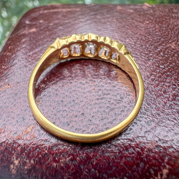 Antique Five Stone Diamond Band sold by Doyle and Doyle an antique and vintage jewelry boutique