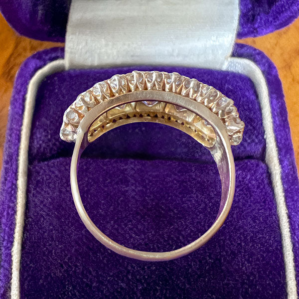 Antique Cognac & White Diamond Band Ring, from Doyle & Doyle antique and vintage jewelry boutique