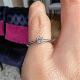 Vintage Tiffany & Co Engagement Ring, RBC 0.18ct. sold by Doyle and Doyle an antique and vintage jewelry boutique