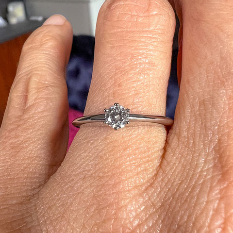 Vintage Tiffany & Co Engagement Ring, RBC 0.19ct.