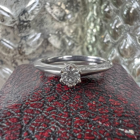 Vintage Tiffany & Co Engagement Ring, RBC 0.19ct. sold by Doyle and Doyle an antique and vintage jewelry boutique