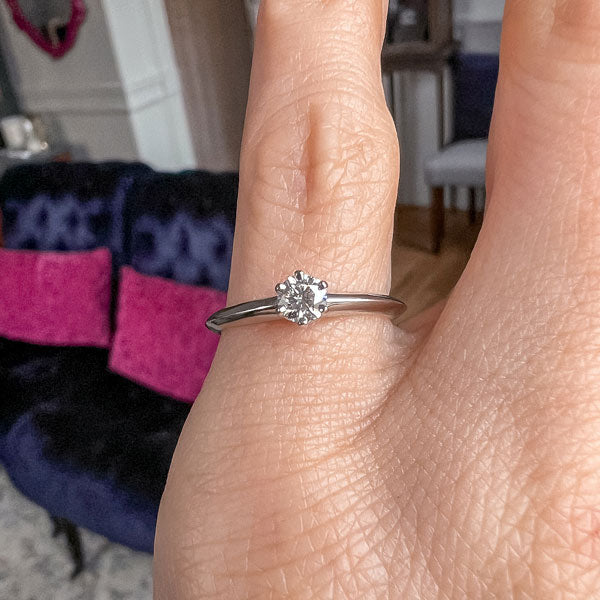 Vintage Tiffany & Co Engagement Ring, RBC 0.20ct. sold by Doyle and Doyle an antique and vintage jewelry boutique