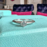 Vintage Tiffany & Co Engagement Ring, RBC 0.20ct. sold by Doyle and Doyle an antique and vintage jewelry boutique