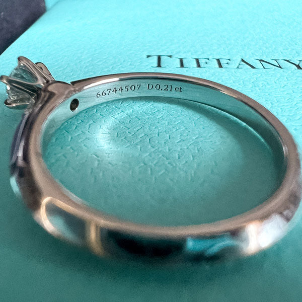 Vintage Tiffany & Co Engagement Ring, RBC 0.21ct. sold by Doyle and Doyle an antique and vintage jewelry boutique