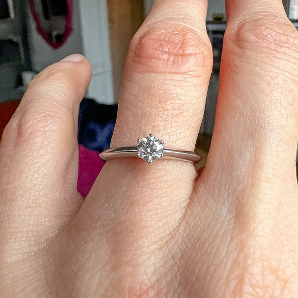 Vintage Tiffany & Co Engagement Ring, RBC 0.23ct. sold by Doyle and Doyle an antique and vintage jewelry boutique