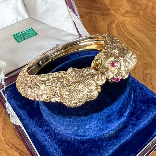 Vintage Lalaounis Dragon Bracelet sold by Doyle and Doyle an antique and vintage jewelry boutique