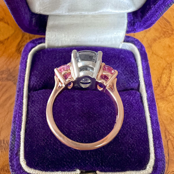 Vintage Light Blue & Pink Sapphire Ring sold by Doyle and Doyle an antique and vintage jewelry boutique