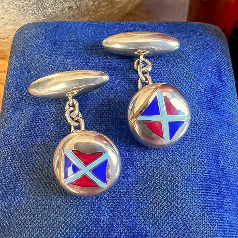 Vintage Tiffany & Co. Nautical Cufflinks sold by Doyle and Doyle an antique and vintage jewelry boutique