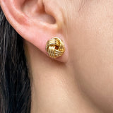 Vintage Gold Knot Stud Earrings, from Doyle & Doyle antique and vintage jewelry boutique