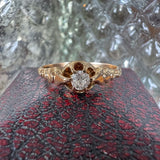 Victorian Diamond Ring, Old Euro 0.10ct sold by Doyle and Doyle an antique and vintage jewelry boutique