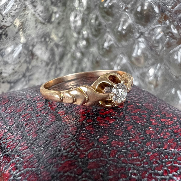 Victorian Diamond Ring, Old Euro 0.10ct sold by Doyle and Doyle an antique and vintage jewelry boutique