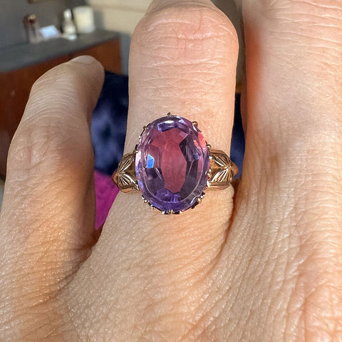 Victorian Amethyst Ring sold by Doyle and Doyle an antique and vintage jewelry boutique