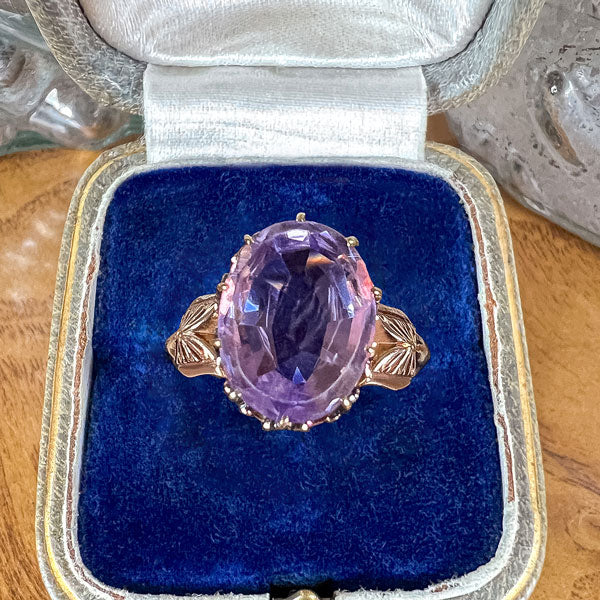 Victorian Amethyst Ring sold by Doyle and Doyle an antique and vintage jewelry boutique