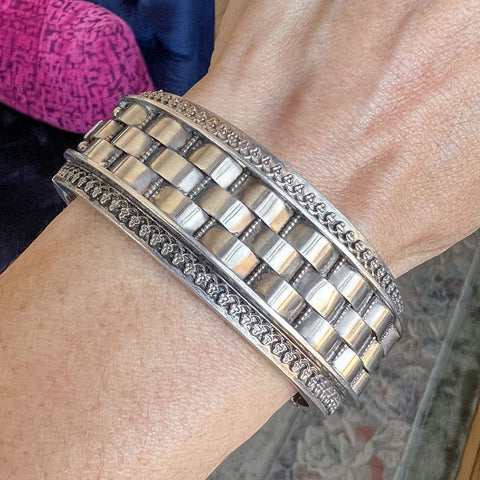 Victorian Silver Bangle Bracelet, from Doyle & Doyle antique and vintage jewelry boutique